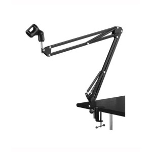 Muzamil Store Bulfyss Professional Mic And Microphone Stand (Black)