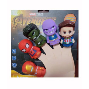Muzamil Store Avengers Fingers Puppets Rubber For Kids Pack Of 5