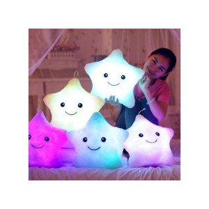 Muzamil Store LED Star Pillow Glow Light Up Cushion Plush
