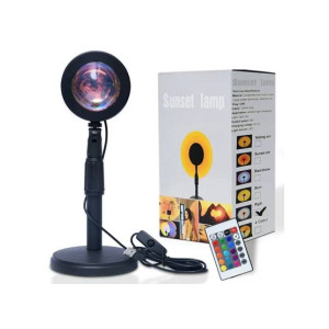 Muzamil Store Remote Control Sunset Lamp Projector - 16 Colors