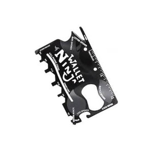 Muzmail Store 18 in 1 Wallet Ninja Multitool Card Sized - Black
