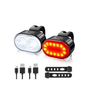Muzamil Store LED Bicycle Tail Light USB Rechargeable