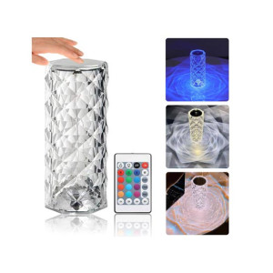 Muzamil Store Pink Diamond Crystal Lamp Touch Control Light