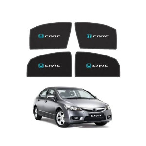 Muzamil Store Sun Side Windows Shades With Logo Honda Civic (2006 to 2012)