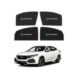 Muzamil Store Sun Windows Shades With Logo Honda Civic (2017 to 2021)