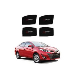 Muzamil Store Sun Windows Shades With Logo Toyota Yaris (2020-2023)