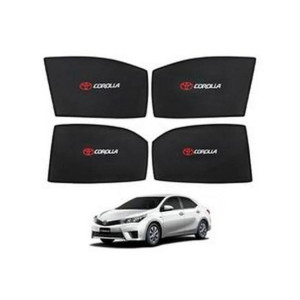 Muzamil Store Side Windows Sun shades With Logo Toyota Corolla 