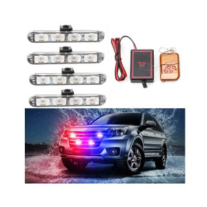 Muzamil Store 4X4 Emergency Warning Flashing Firemen Car Interior Light 12V