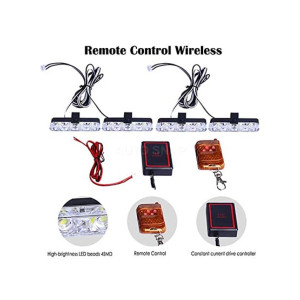 Muzamil Store 4X4 Emergency Warning Flashing Firemen Car Interior Light 12V