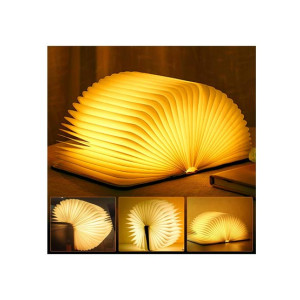 Muzamil Store Wooden Mini Book Table Lamp Light - Large