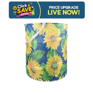 Muzamil Store Folding Cotton Fabric Waterproof Basket With Button
