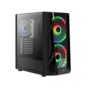 AeroCool NightHawk Duo ARGB Mid Tower Gaming Case Black