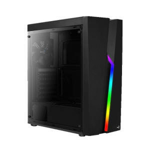 AeroCool Bolt Tempered Glass Mid-Tower RGB Gaming Case Black