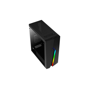 AeroCool Bolt Tempered Glass Mid-Tower RGB Gaming Case Black