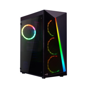 AeroCool Shard ARGB Mid Tower Gaming Case Black