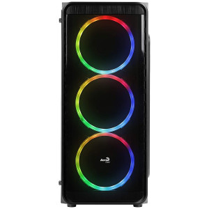 AeroCool SI-5200 RGB Acrylic Panel Mid-Tower Gaming Case Black