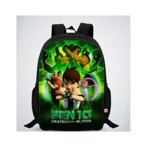 Traverse Ben10 Digital Printed Kids Bag - Black (T291S)
