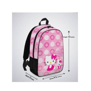 Traverse Hello Kitty Digital Printed Kids School Bag - Black (T599)