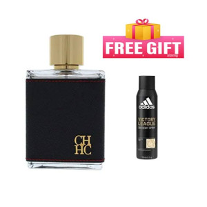 Carolina Herrera CH HC Eau de Toilette For Men - 200ml With Free Adidas Body Spray - 150ml