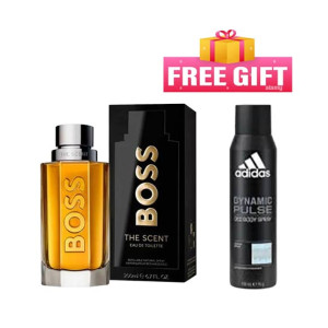 Hugo Boss The Scent Eau de Toilette For Men - 100ml With Free Adidas Body Spray - 150ml
