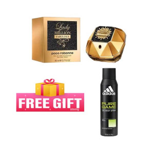 Paco Rabanne Lady Million Fabulous Intense Eau de Parfum - 80ml With Free Adidas Body Spray - 150ml