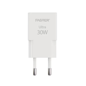 Faster 30W PD Slim Charger White