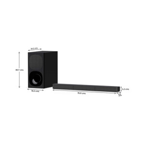 Sony 5.1ch Home Cinema Soundbar System With Bluetooth Black (HT-S20R)