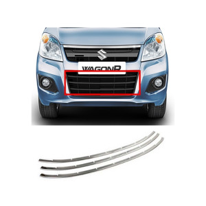 Al Ghafoor Car Front Grill Chrome For Suzuki Wagnor 3 Pcs