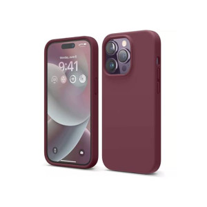 Elago Liquid Silicon Shockproof Case For iPhone 14 Pro Max Burgundy (AMT-6730)