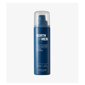 Oriflame North For Men Subzero 2 In 1 Shaving & Cleansing Foam - 200ml (46632)