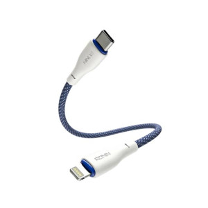 Ronin Flexin Mini Type-C to iPhone Power Bank Cable Blue - (R-2060)