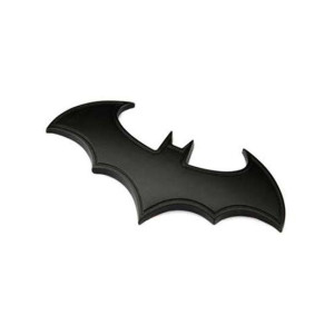 M-Mart Bat Man Metal Logo 3D Car Sticker - Black
