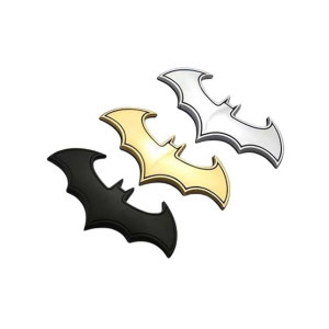 M-Mart Batman Metal Logo 3D Car Sticker