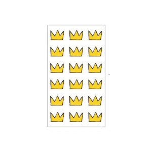 M.Mart 3d Crown Cartoon Design Temporary Tattoo Sticker