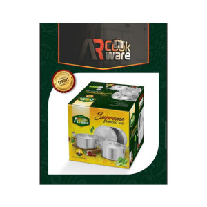 AR Cookware Mete Finish Cooking Pots Set - 3 Pieces