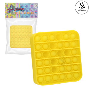 Alsimba Push Popit Bubble Square Yellow Shape Silicone Toy for Kids (AS-0004)