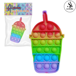 Alsimba Push Popit Bubble Juice Glass Shape Silicone Toy for Kids (AS-0014)