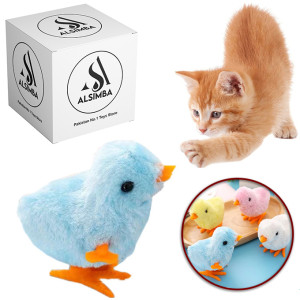 Alsimba Cat Plush Toy - Blue Hopping Chicken (AS‑0021)