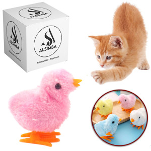 Alsimba Cat Plush Toy – Pink Hopping Chicken (AS‑0022)