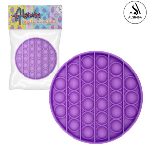 Alsimba Push Popit Bubble Silicone Toy for Kids Circle Purple (AS-0037)