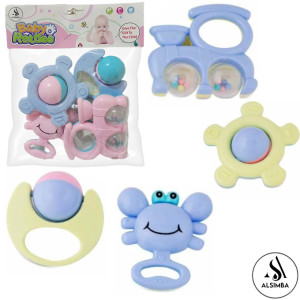Alsimba Baby Rattles Set Pack of 4 Multicolor (AS-0042)