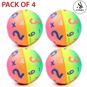 Alsimba Digital Numbers Rainbow Soft Foam Balls for Kids Pack of 4 (AS-0061)