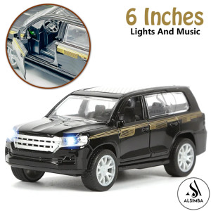Alsimba Toyota Land Cruiser V8 Front Doors Open and Lights and Music Black (AS-0086)