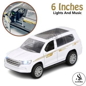 Alsimba Toyota Land Cruiser V8 Front Doors Open and Lights and Music White (AS-0088)