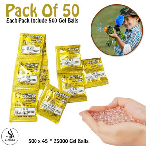 Alsimba 25000 Pcs Gel Balls For Gel Blasters Toygun Pack of 50 (AS-0098)