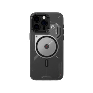 Aulumu A15 Semi Translucent Frosted Case For iPhone 15 Pro Max Black (ALM-0009)