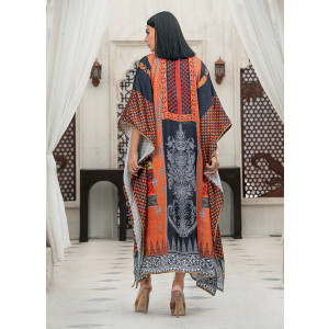 Ahlam Aztec Echoes Legacy Printed Silk kaftan