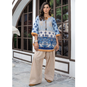 Ahlam Azure Bloom Printed Lawn Kurta Set 2-piece
