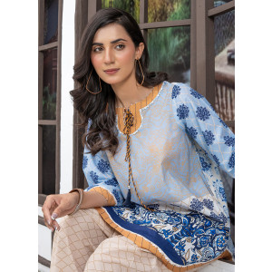 Ahlam Azure Bloom Printed Lawn Kurta Set 2-piece