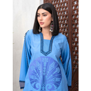 Ahlam Azure Lagoon Cotton Suit 2-Piece